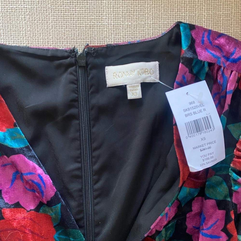 Ronny Kobo Velvet Floral Monica Dress - Picture 6 of 6